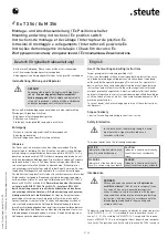 Предварительный просмотр 2 страницы steute 1172992 Mounting And Wiring Instructions