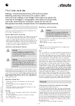 Предварительный просмотр 3 страницы steute 1172992 Mounting And Wiring Instructions
