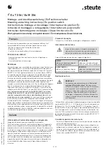 Предварительный просмотр 5 страницы steute 1172992 Mounting And Wiring Instructions