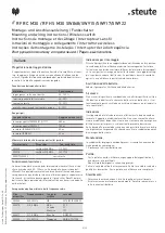 Предварительный просмотр 6 страницы steute 1205955 Mounting And Wiring Instructions