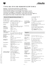 Предварительный просмотр 12 страницы steute 1205955 Mounting And Wiring Instructions