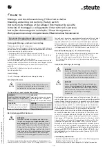 Preview for 1 page of steute 1210562 Mounting And Wiring Instructions