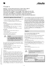 Preview for 2 page of steute 1210562 Mounting And Wiring Instructions