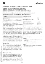 Preview for 2 page of steute 1245018 Mounting And Wiring Instructions