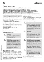 Preview for 1 page of steute 1306580 Mounting And Wiring Instructions