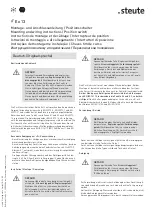 Preview for 1 page of steute Ex 13 Series Mounting And Wiring Instructions