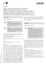 Preview for 8 page of steute Ex 13 Series Mounting And Wiring Instructions