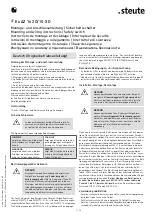 Preview for 1 page of steute Ex AZ 16 2O/1S-30N-3D Mounting And Wiring Instructions