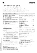 Preview for 1 page of steute RF 10 SW868 Mounting And Wiring Instructions