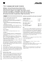 Preview for 2 page of steute RF 10 SW868 Mounting And Wiring Instructions