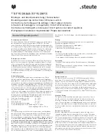 Preview for 1 page of steute RF 95 SW868 Mounting And Wiring Instructions