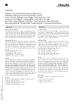 Preview for 1 page of steute RF 95 Mounting And Wiring Instructions