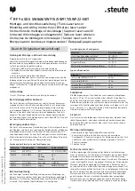 Предварительный просмотр 1 страницы steute RF 96 SDS SW868-NET Mounting And Wiring Instructions