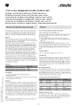 Предварительный просмотр 2 страницы steute RF 96 SDS SW868-NET Mounting And Wiring Instructions