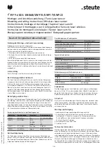 Предварительный просмотр 1 страницы steute RF 96 SDS SW868 Mounting And Wiring Instructions