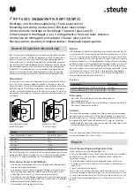 Предварительный просмотр 2 страницы steute RF 96 SDS SW868 Mounting And Wiring Instructions