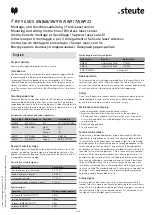 Предварительный просмотр 3 страницы steute RF 96 SDS SW868 Mounting And Wiring Instructions