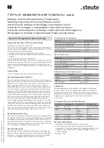 Preview for 1 page of steute RF 96 ST SW868 Vcc extern Mounting And Wiring Instructions