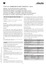 Preview for 2 page of steute RF 96 ST SW868 Vcc extern Mounting And Wiring Instructions