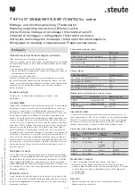 Preview for 6 page of steute RF 96 ST SW868 Vcc extern Mounting And Wiring Instructions