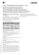 Preview for 8 page of steute RF 96 ST SW868 Vcc extern Mounting And Wiring Instructions