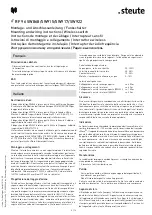 Предварительный просмотр 5 страницы steute RF 96 SW868 Mounting And Wiring Instructions