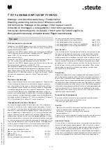 Предварительный просмотр 8 страницы steute RF 96 SW868 Mounting And Wiring Instructions