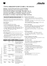 Предварительный просмотр 2 страницы steute RF GFSI SW868 Mounting And Wiring Instructions