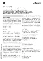 Предварительный просмотр 1 страницы steute RF R T SW2.4 Series Mounting And Wiring Instructions