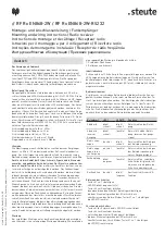 Preview for 1 page of steute RF Rx EN868-2W Mounting And Wiring Instructions