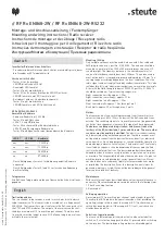 Preview for 2 page of steute RF Rx EN868-2W Mounting And Wiring Instructions