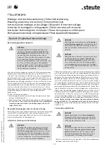 steute STM 295 Mounting And Wiring Instructions предпросмотр