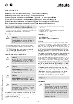 Предварительный просмотр 2 страницы steute STM 295 Mounting And Wiring Instructions