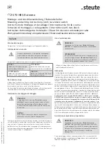 Предварительный просмотр 5 страницы steute ZS 73 HES Extreme Mounting And Wiring Instructions
