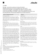 Preview for 1 page of steute ZS 80 Mounting And Wiring Instructions