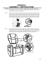 Preview for 2 page of Steve Silver Brisbane BS850CG Assembly Instructions Manual