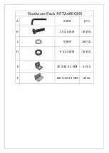 Предварительный просмотр 3 страницы Steve Silver TA600CB Assembly Instruction