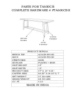 Предварительный просмотр 4 страницы Steve Silver TA600CB Assembly Instruction