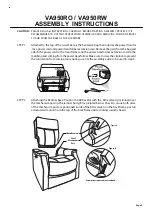 Предварительный просмотр 2 страницы Steve Silver VA950RO Assembly Instructions Manual