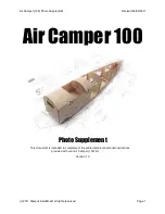 Preview for 1 page of Stevens AeroModel Air Camper 100 Photo Supplement