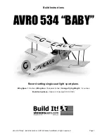 Preview for 1 page of Stevens AeroModel AVRO 534 BABY Build Instructions