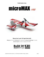 Preview for 1 page of Stevens AeroModel microMAX 103 Build Instructions