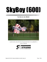 Предварительный просмотр 1 страницы Stevens AeroModel SkyBoy 600 Manual