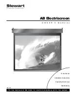 Stewart Audio AB Electriscreen Owner'S Manual preview