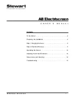 Preview for 3 page of Stewart Audio AB Electriscreen Owner'S Manual