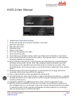 Preview for 1 page of Stewart Audio AV25-2 NET+ User Manual