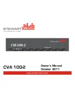 Stewart Audio CVA 100-2 Owner'S Manual preview