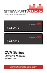 Preview for 1 page of Stewart Audio CVA 25-1 Owner'S Manual