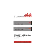 Предварительный просмотр 1 страницы Stewart Audio CVA50-1 NET Series Owner'S Manual