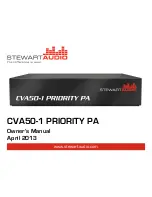 Stewart Audio CVA50-1 Priority PA Owner'S Manual предпросмотр